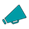 Megaphone with solid fill